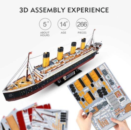 Puzzle 3D en papier pour adultes, cadeau d'anniversaire, bricolage, stade