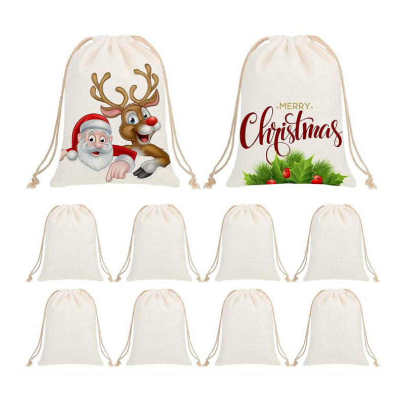 Sac à cordon en polyester pour cadeau