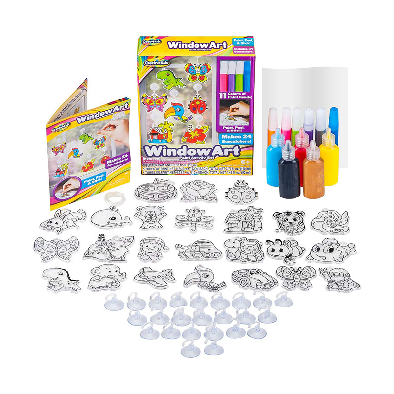 Autocollants d'art de peinture de fenêtre pour enfants, artisanat d'art DIY